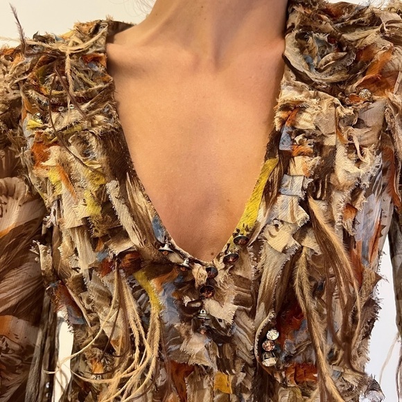 Carolina Herrera Black tie Gown with feather and crystal embellished - Picture 13 of 16